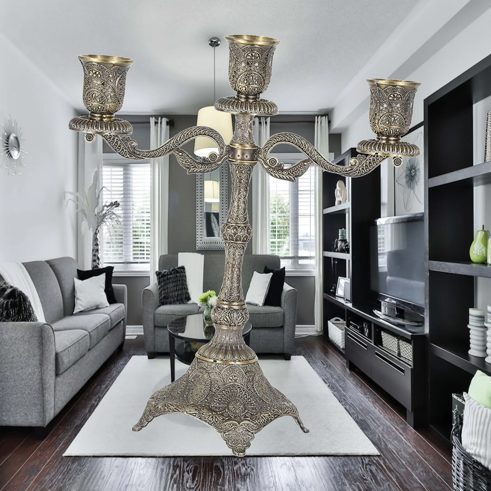 Tapered Candle Holder Candelabrum Centerpiece Club Decoration Candle Stand for Dining Table Fireplace Kitchen Counter Party