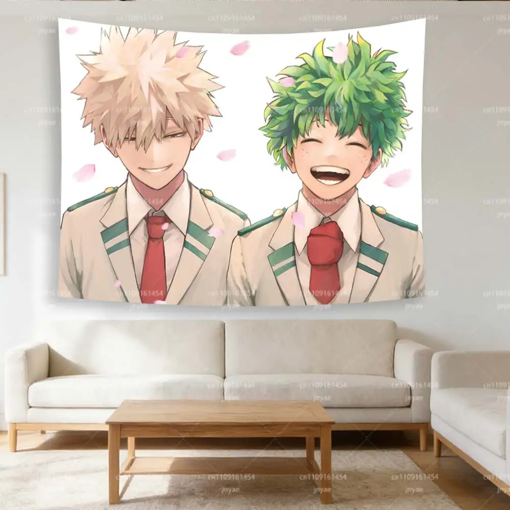 My Hero Academia Bakugo & Deku Wandteppich, Anime-Wandbehang, Heimdekoration, Geschenk für Fans
