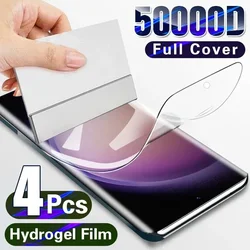 Filme de hidrogel para Samsung Galaxy, protetor de tela, A13, A53, A54, A34, A14, A24, A52, A12, A33, A23, A32, A51, A52S, A73, A72, a03, A50, A70, 4 PCes