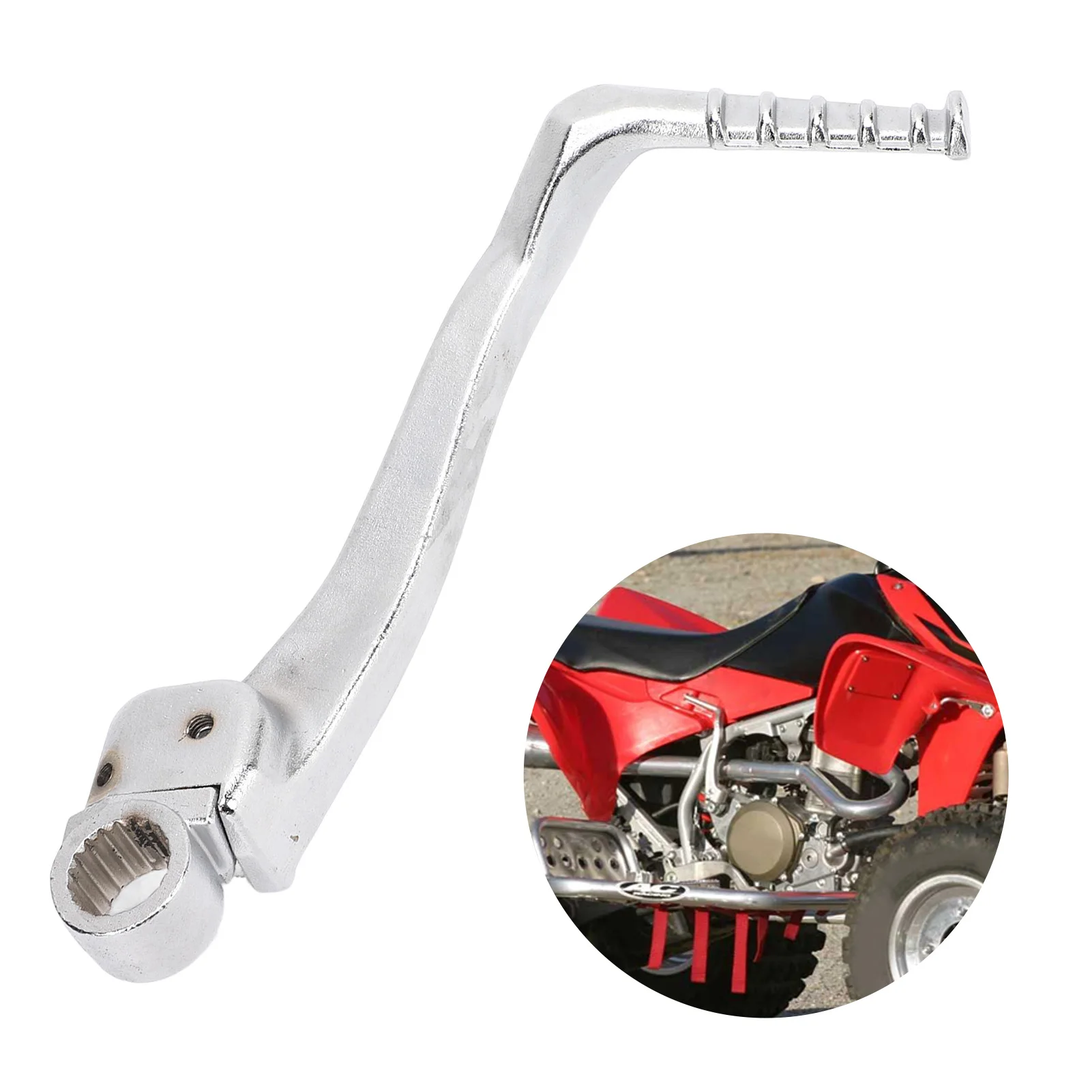 

Хромированный стальной рычаг для запуска квадроцикла — высокопрочный и нержавеющий, замена 28300 HP1 000 для TRX450R 2004-2005 гг.