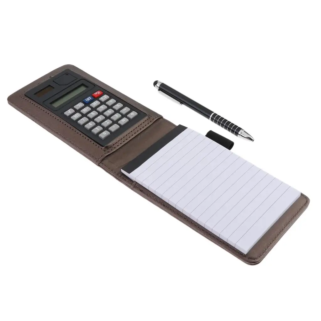 Hard Cover Writing Notebook with Pen Loop And Fine Leather Top, Includes 8 Bit
