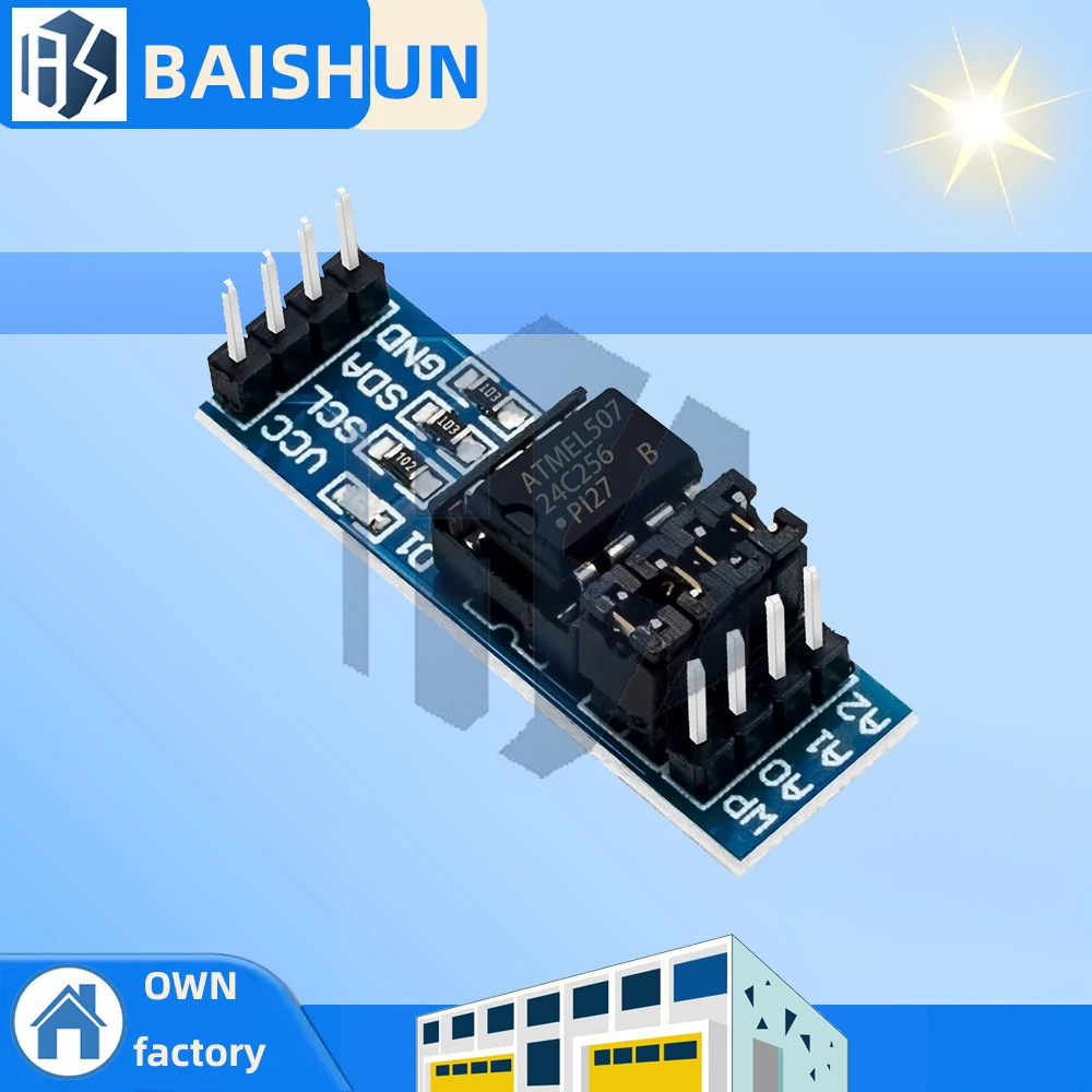Модуль-памяти-at24c256-i2c-eeprom-—-неразрушающая-плата-памяти-256-Кбит-для-arduino-raspberry-pi