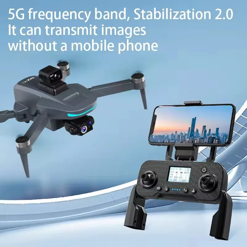 Optical Flow Hover Real 4K Obstacle Avoidance 3 Axis Gimbal Brushless GPS Return RC Drone FPV Drone  Remote Control Quadcopter