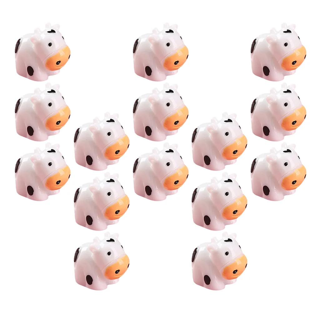 

15pcs Mini Cow Resin Dairy Cattle For Garden Farm Scene Ornament Micro Landscape Decoration Moss Landscape Ornament