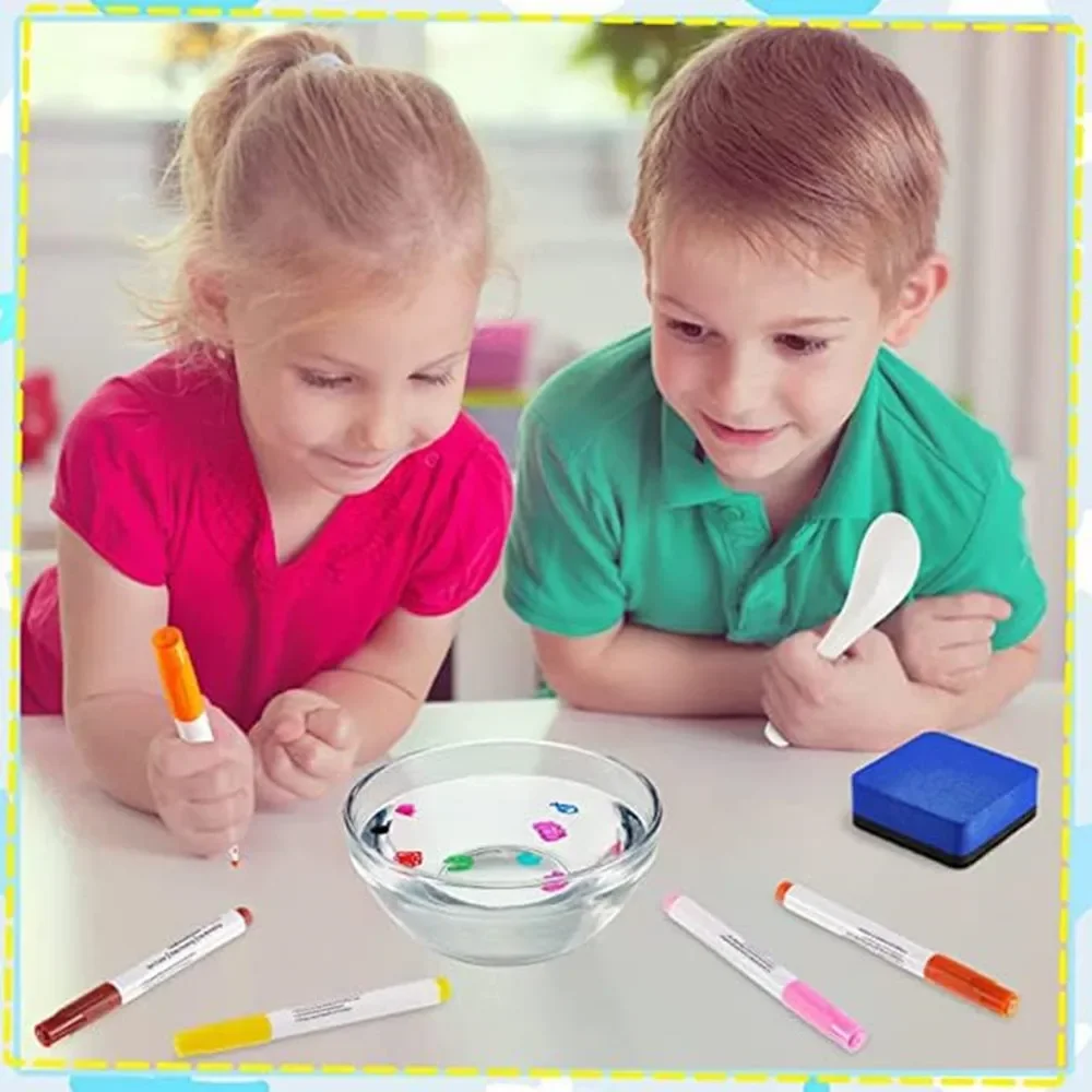 Pluma de pintura al agua mágica para niños, tinta flotante, pinceles coloridos para garabatos, juguetes Montessori para educación temprana