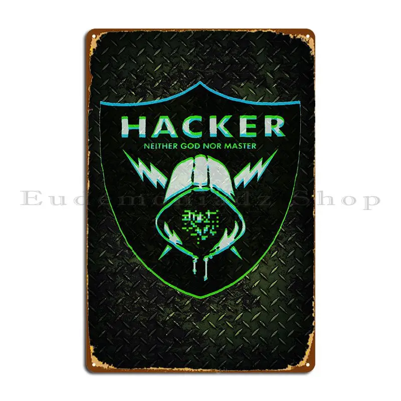 Hacker Hacktivist Metal Sign Party Decoration Bar Character Mural Tin Sign Poster