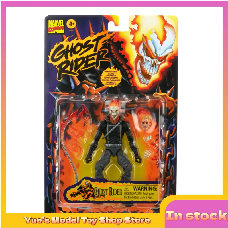 

【In Stock】Hasbro MarvelLegends Ghost Rider Johnny Action Figure Anime Model Toy Collection Gift