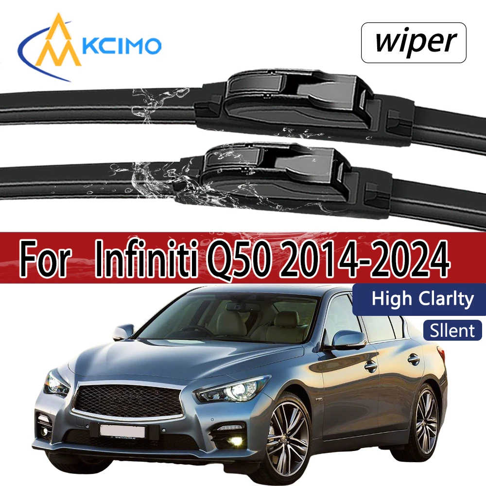 

For Infiniti Q50 2014-2024 Front Windshield Wiper Blades 2pcs Windscreen Window Accessories