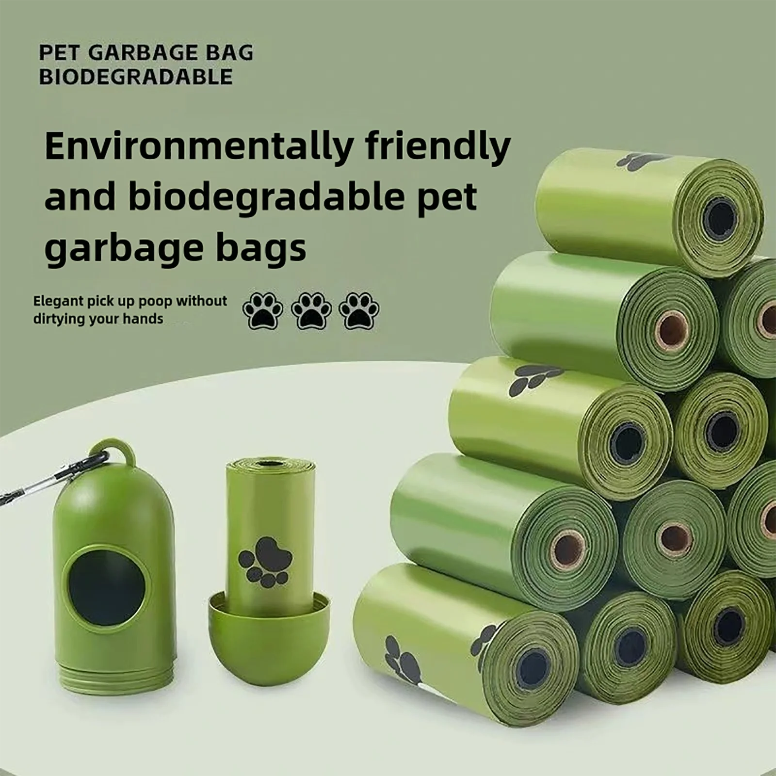 4/8/10 Rolls Biodegradable Pet Garbage Bag Puppy Poop Bags Dispenser Dog Cleaning Supplies Dog Products for Dogs