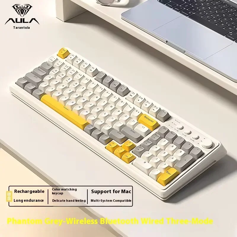 Imagem -05 - Alua-spider S99 Conexão sem Fio Bluetooth Teclado Filme de Silicone Ergonômico Três Modos Jogo Escritório