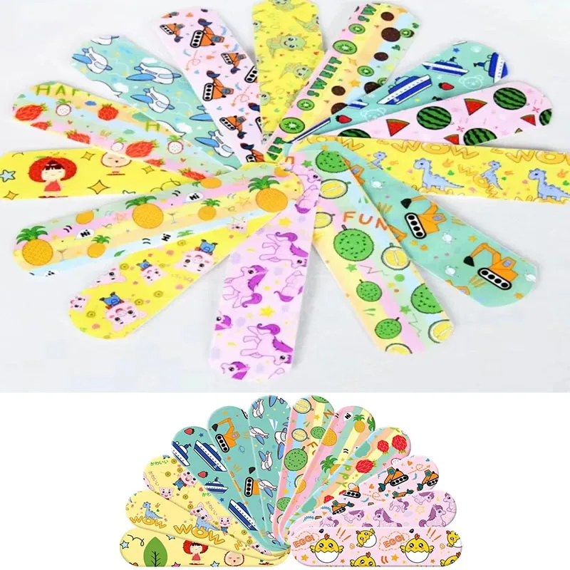 

10/160/300 шт., водонепроницаемая кровоостанавливающая детская клейкая лента с рисунком животных, наклейка на рану, детский пластырь