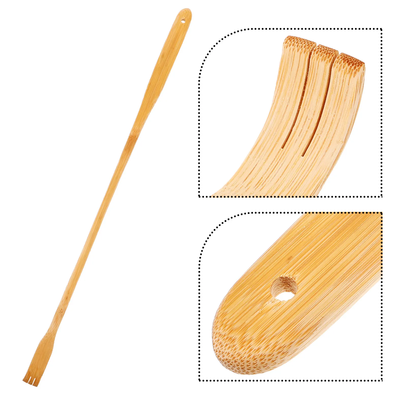 Wood Back Scratcher Bamboo Long Reach Massage Tool for Severe Itching Comfortable Smooth Surface Back Scratching Device