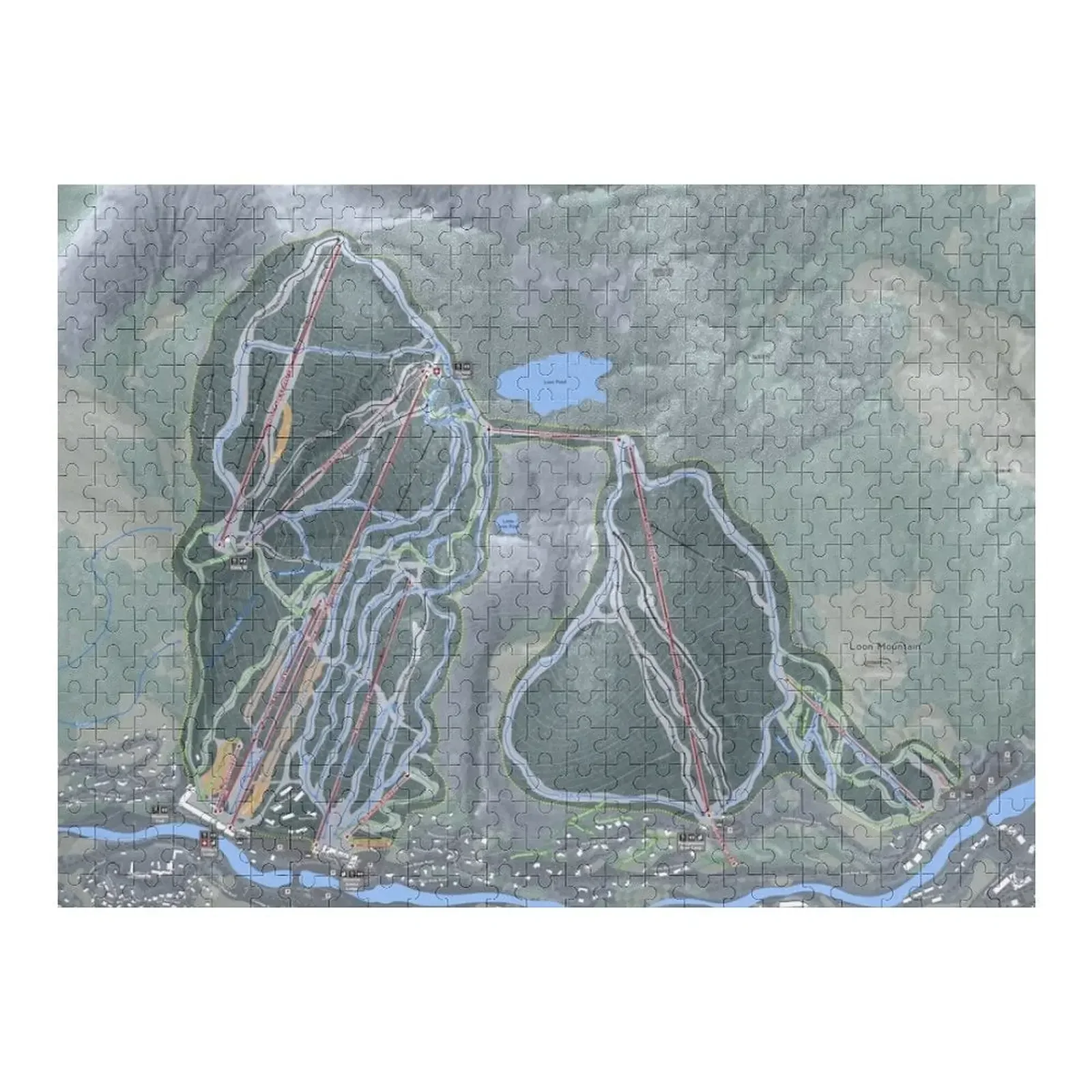 

Loon Mountain Resort Trail Map Jigsaw Puzzle Anime Custom Child Puzzle