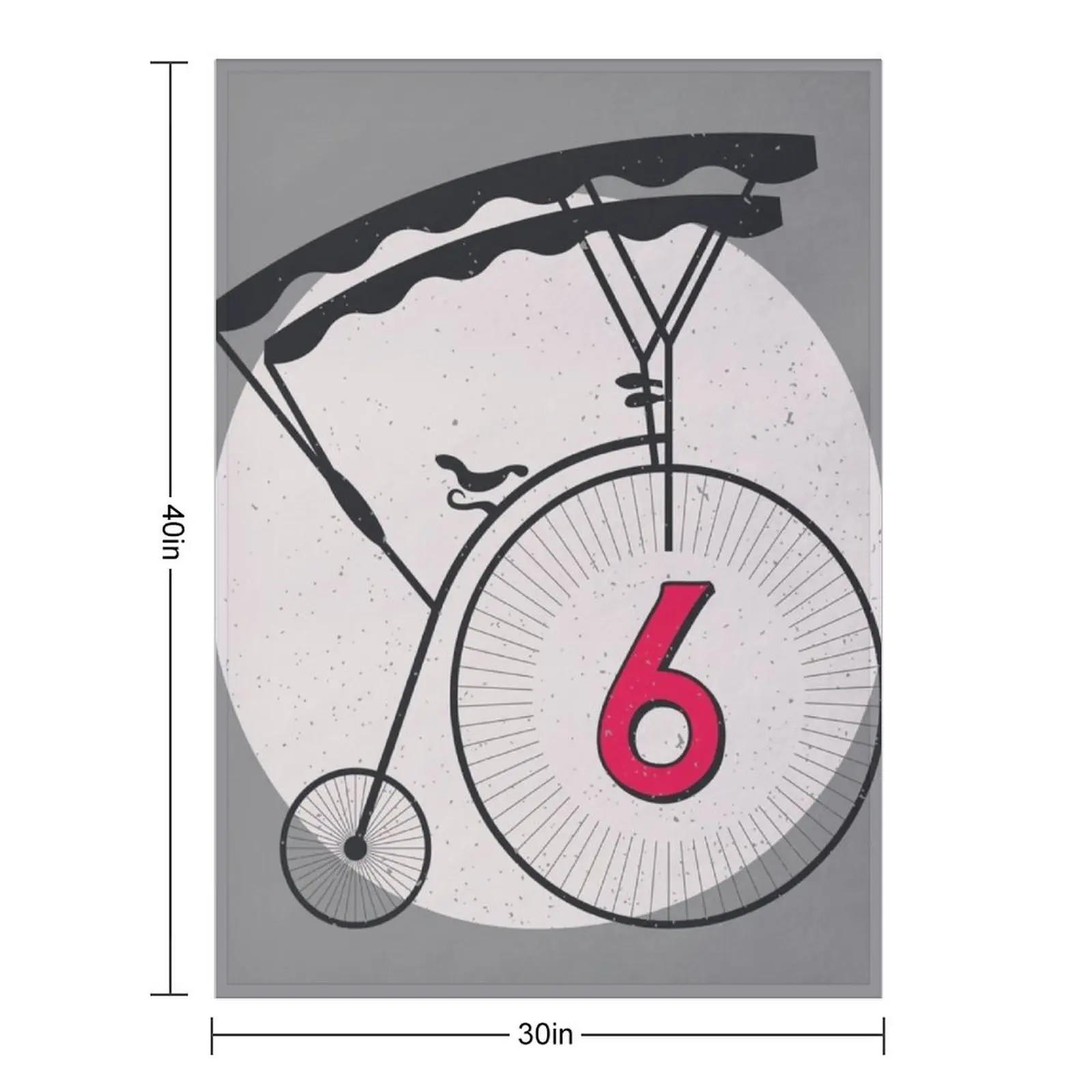The Prisoner Penny Farthing Number 6 Vintage Design Throw Blanket Sleeping Bag Bed linens Luxury Decorative Beds Bed Blankets