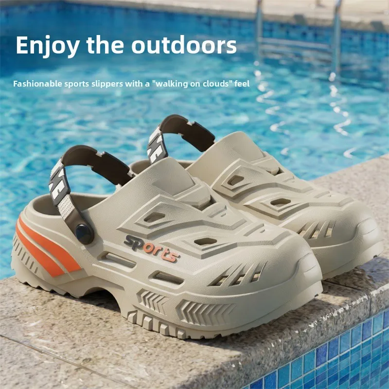 2026 New Men's Headband Sandals with Thick Soles, Anti-Slip & Odor-Free, Beach-Safe Footwear