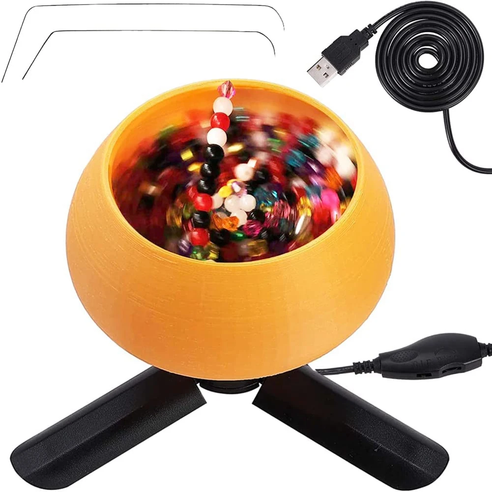 

Electric Bead Spinner Kit for Jewelry Making, Adjustable Speed Spin Bead Loader Beading Bowl Waist Bead Spinner for