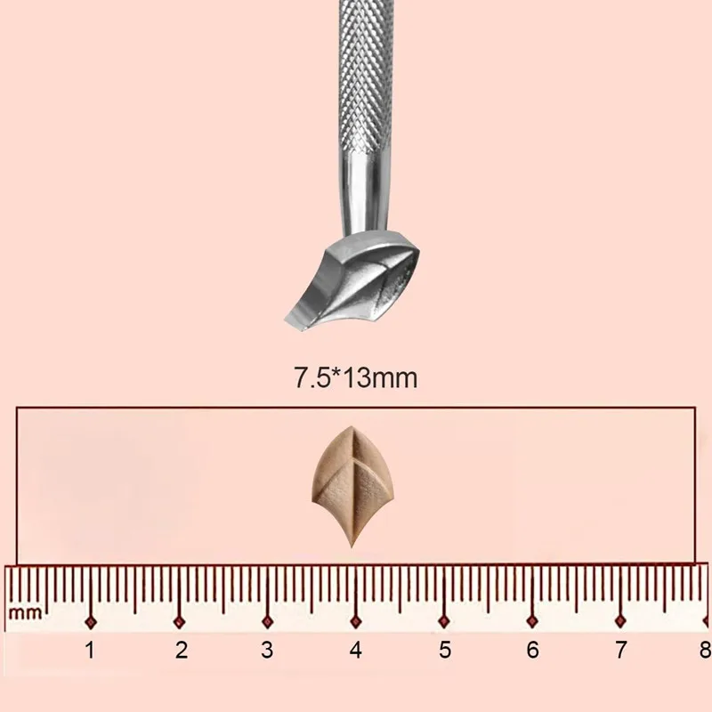 

304 Stainless Steel Leather Embossing Tool, Realistic Dragon Scale Pattern Stamping Die For Veg Tan Leather, 7.5x13mm (L213)