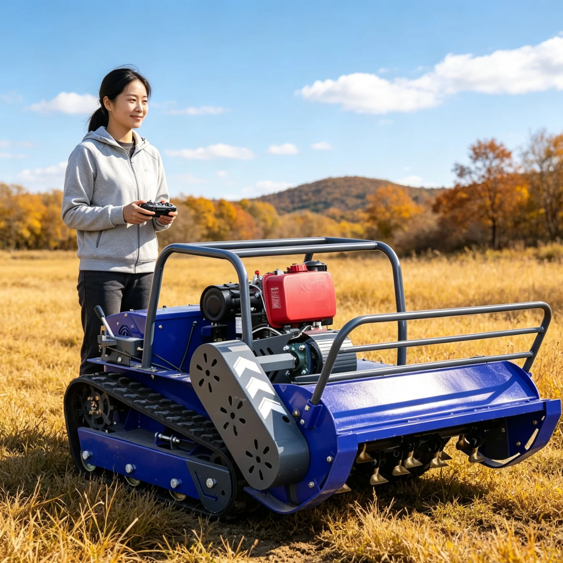 Customized Hammer Blade RC Lawn Mower, Labor‑Saving Remote Control For Large‑Area Brush Clearing And Grass Cutting