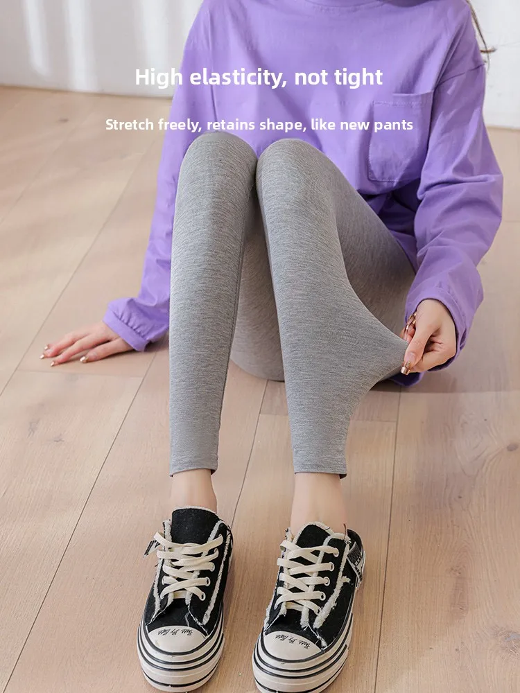 Slimming Effect Modal Yoga Pants Women's Thin Nine-Piece Pants plus Size Tight Fit Autumn Pants Exquisite Ladies Bot