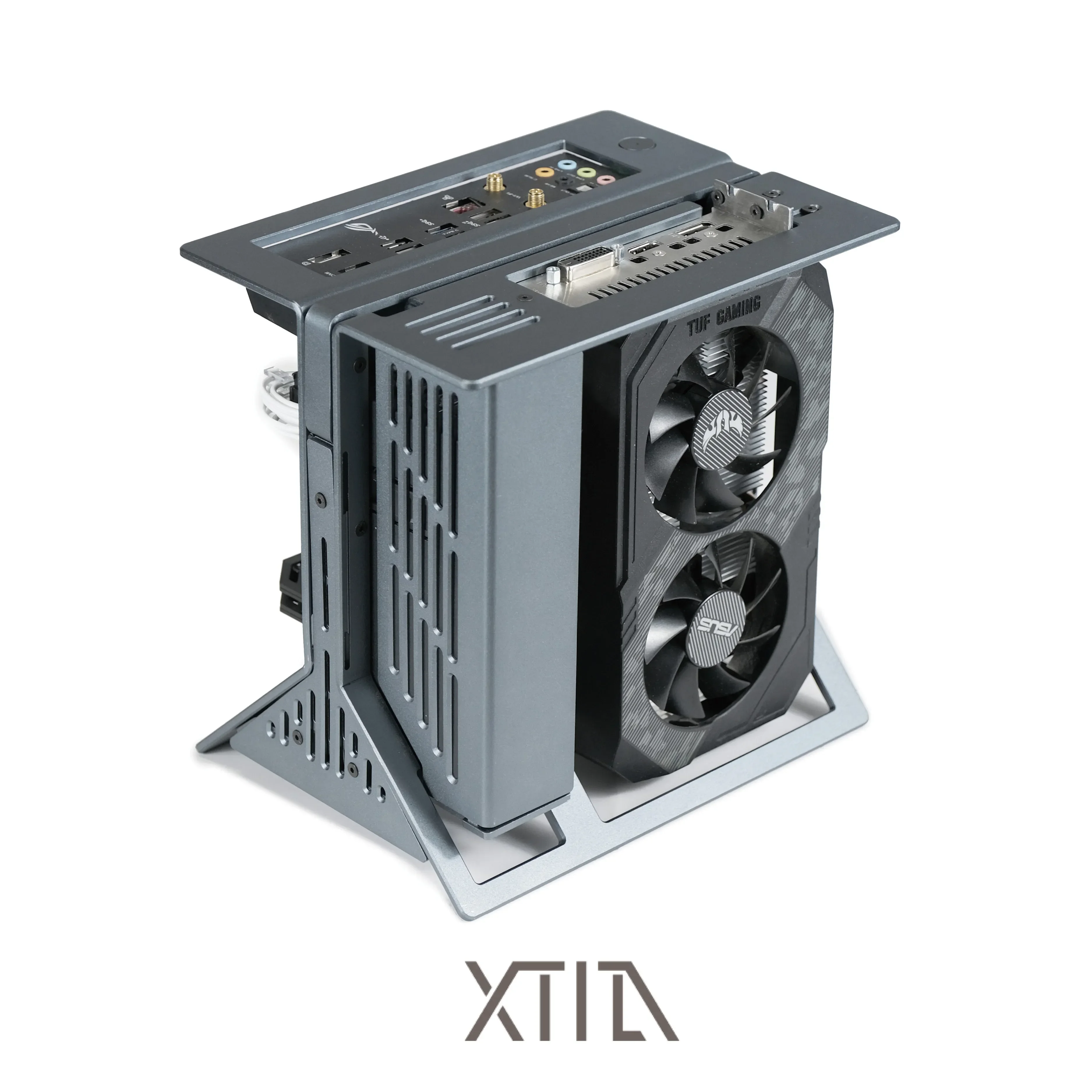 2022new  [XPROTO Mini] XTIA ITX open 1U core display all aluminum vertical portable case