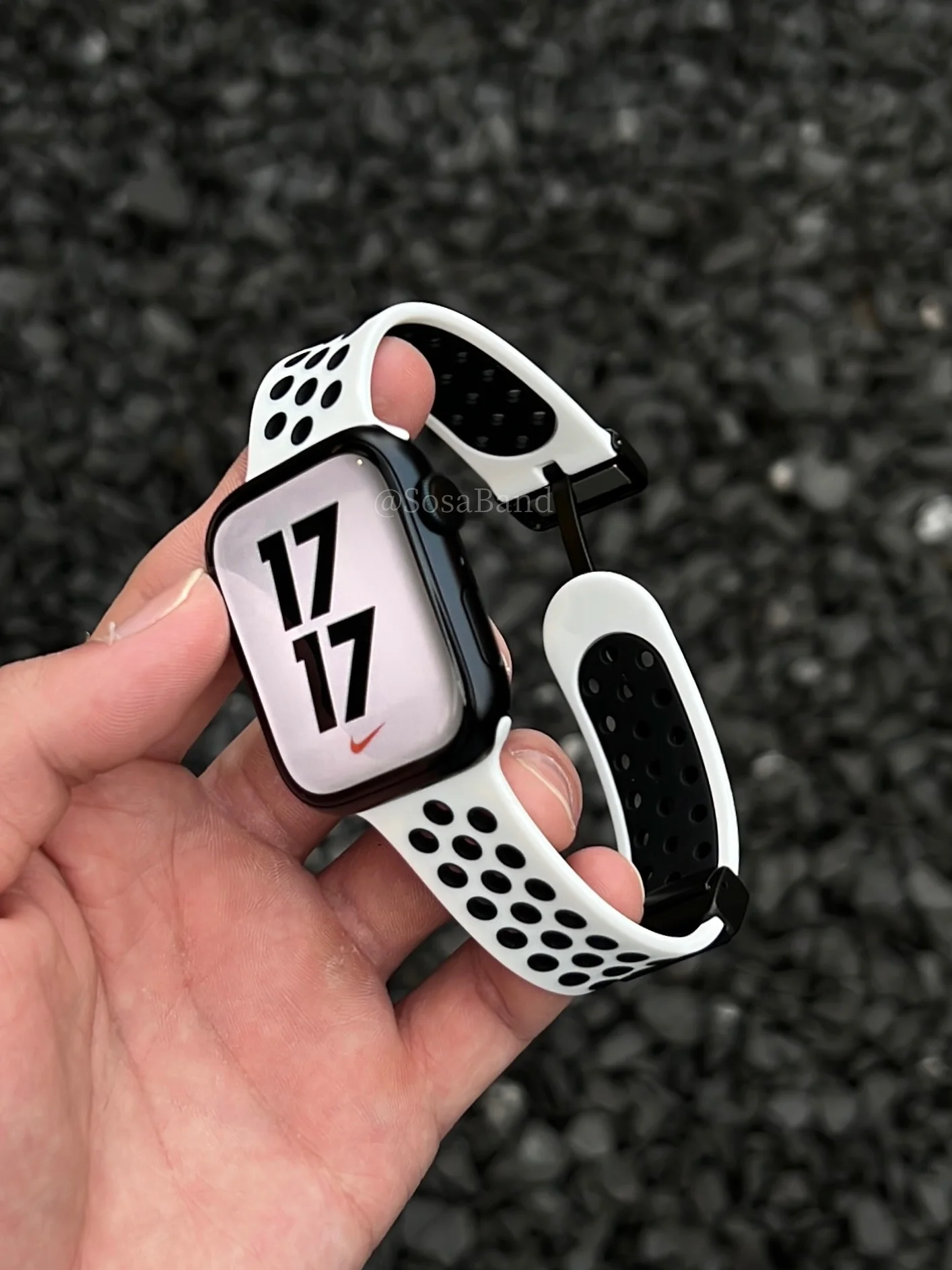 SosaBand Hole Silicone Magnetic Sports Strap for Apple Watch S10AppleWatch789iwatch