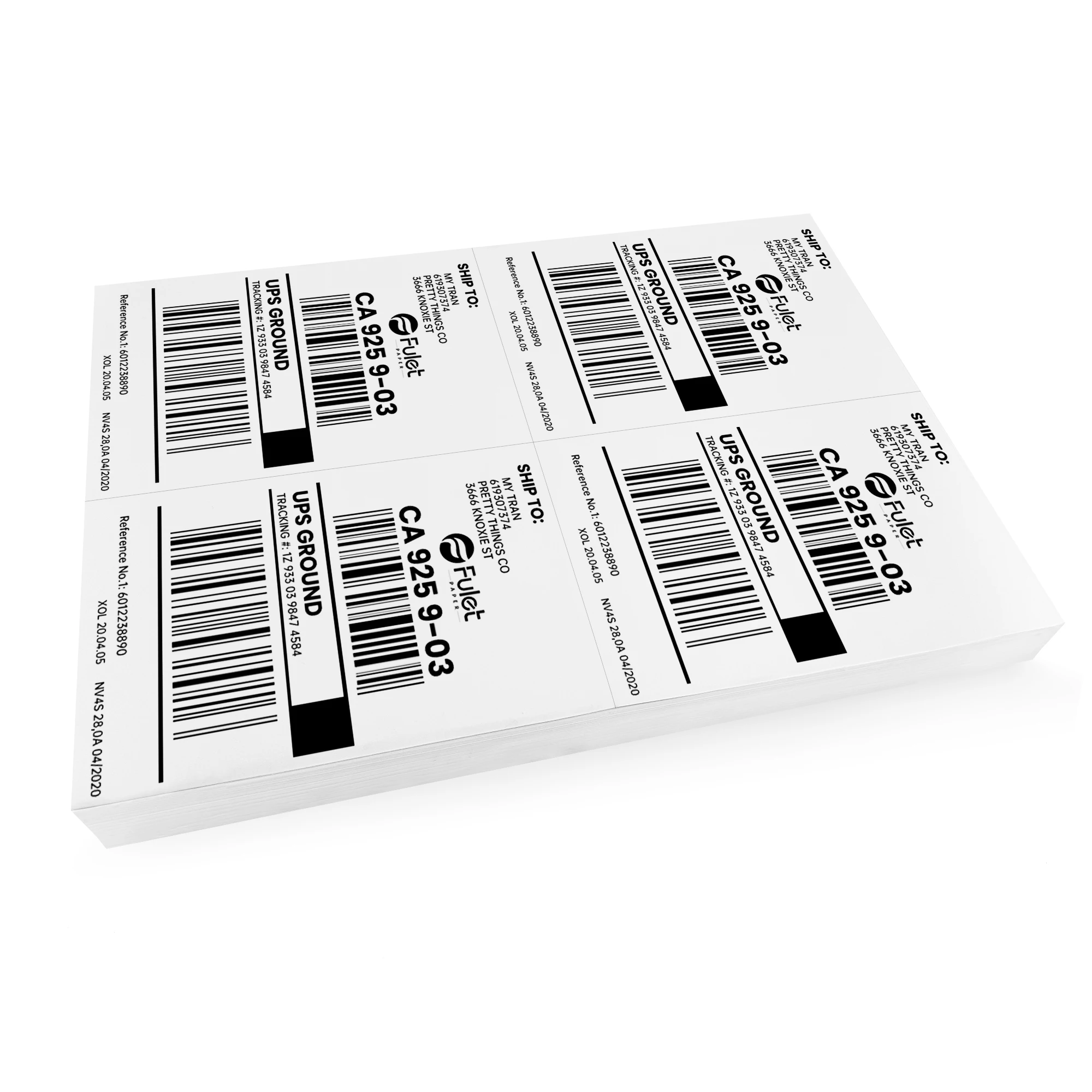 4 labels per sheet 100 sheets A4 size 210x297mm matte sticker paper label sheet  for laser and inkjet printers