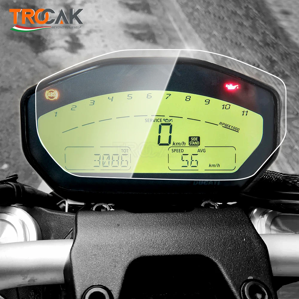Para Ducati Monster 797/821/1200 2014-ON Hypermotard 950 2019 2020 2021 Protector de arañazos para motocicleta película para tablero