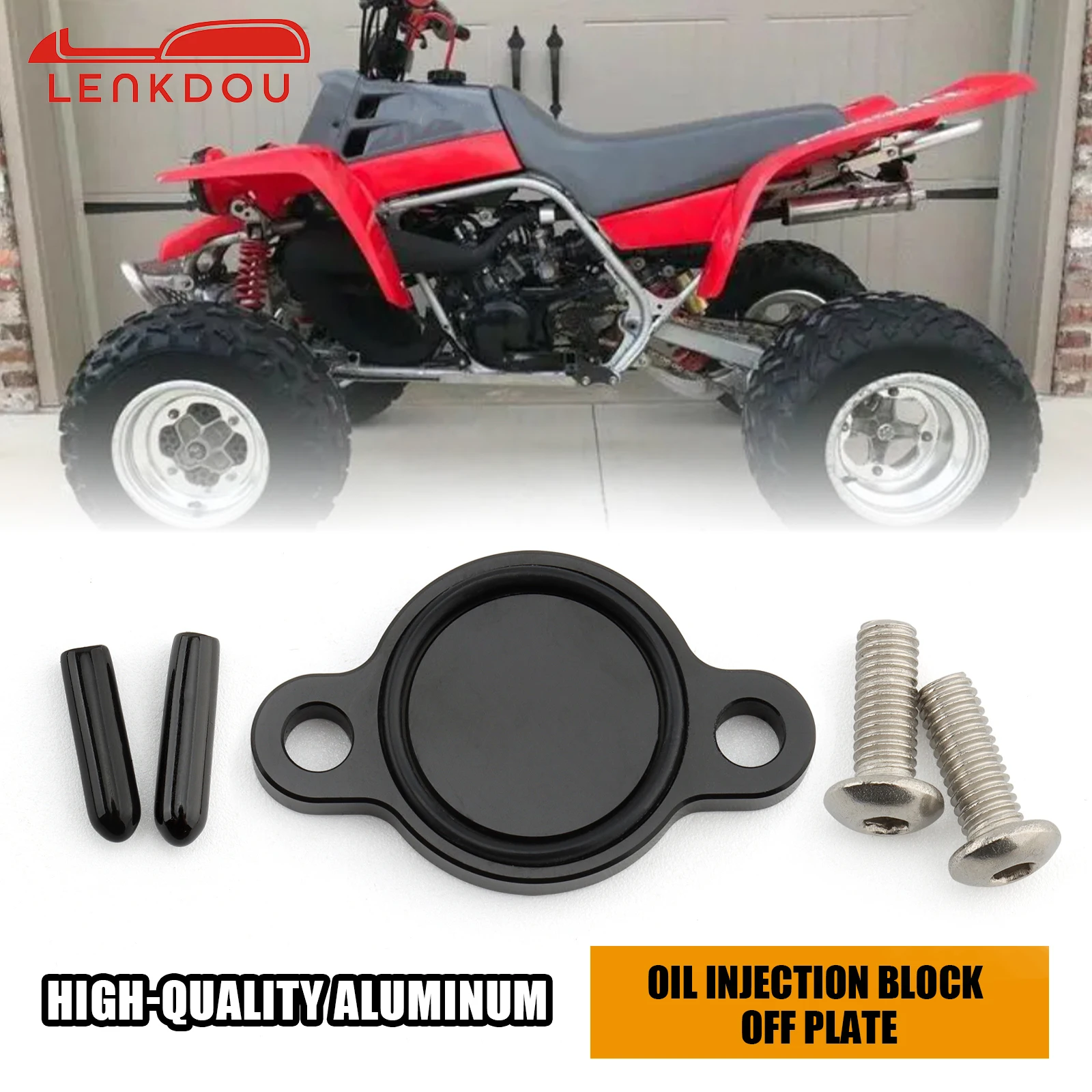 Motorcycle Oil Injection Block Off Plate Kit For Yamaha Banshee 350 YFZ350 Blaster 200 YFS200 1988-06 Moto Accessories Aluminum