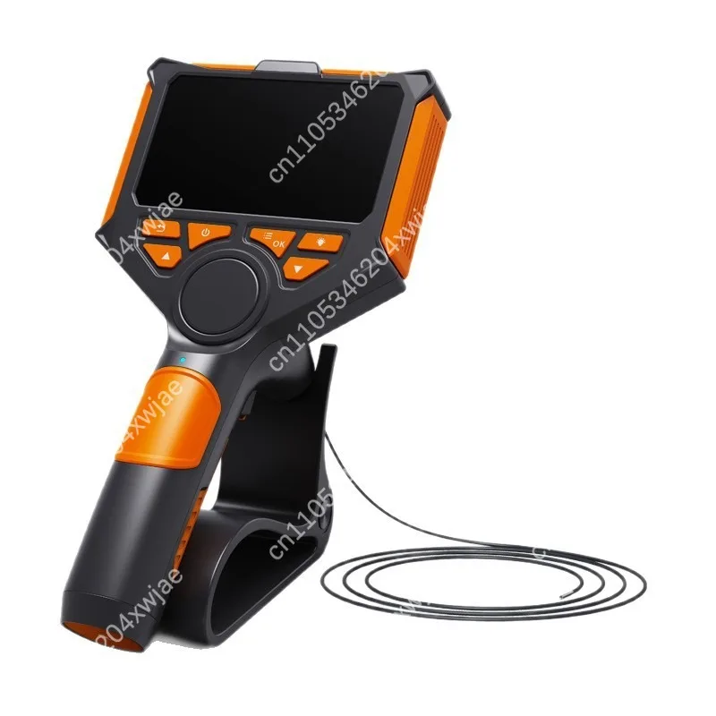 

5-дюймовый промышленный эндоскоп 2 МП, портативный, ручной, с опциональным оптоволоконным кабелем, HD-камера с широким углом обзора для инспекции труб