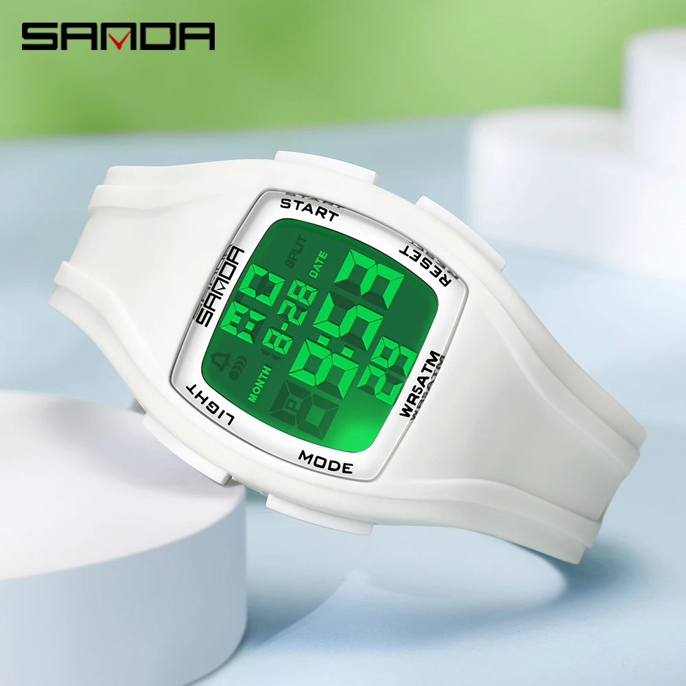 

2023 New Model Sanda Multiple Function Barrel Shape Waterproof Electronic Movement Outdoor Sports Teenagers Wrist Watch 9054