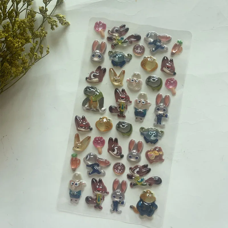 Kawaii ديزني بيج هيرو 6 Baymax ثلاثية الأبعاد ملصقات كريستال الإغاثة الإبداعية الكرتون طالب مكافأة ملصقات جراب هاتف الديكور هدية