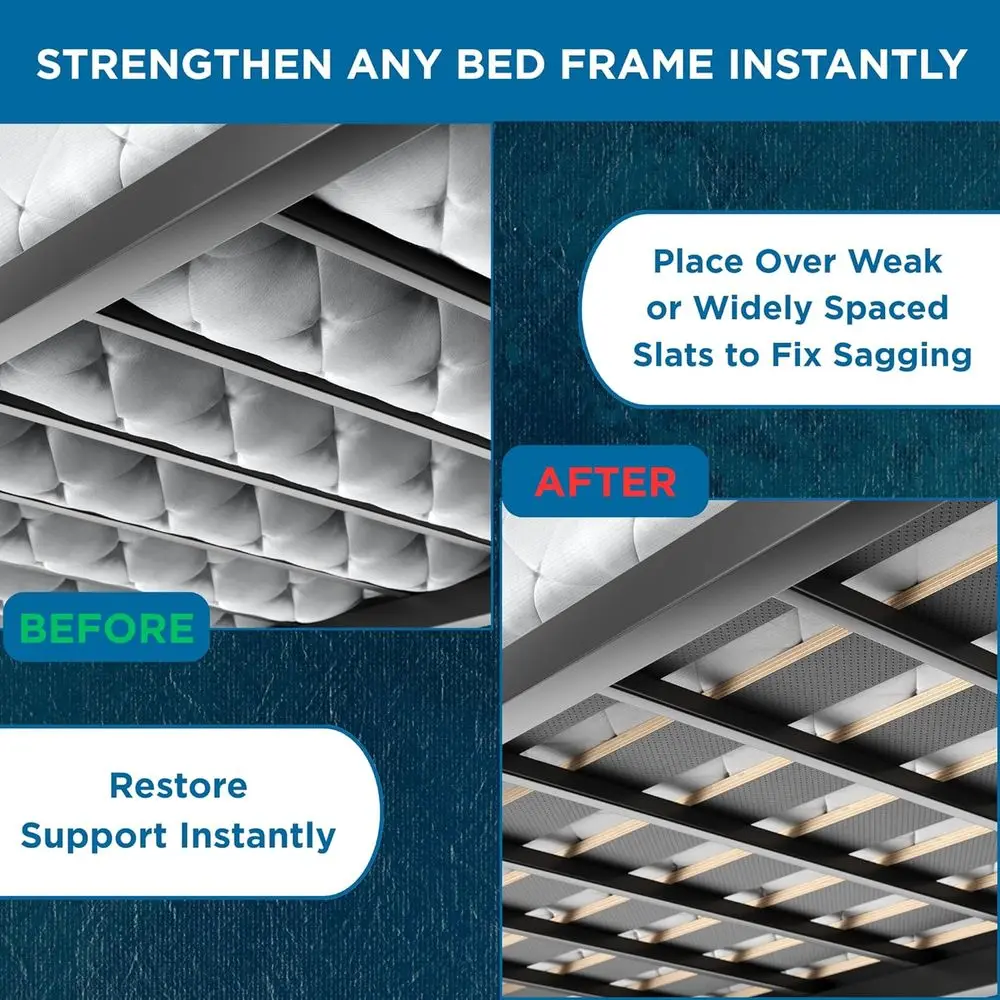 Queen Bunkie Board 60x80 - Heavy Duty Veal Wood Bed Slats | SlatSure Box Spring Alternative - oldable Wood MattrSupport or Plato