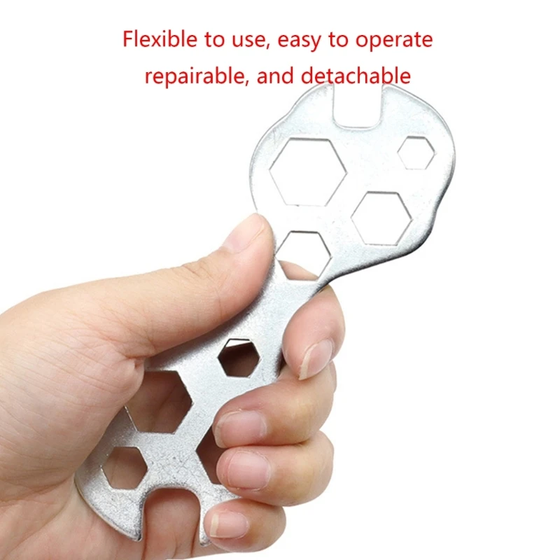Llave caja Hexagonal interior para bicicleta, llave multiherramienta, llave tornillo con múltiples orificios, llave
