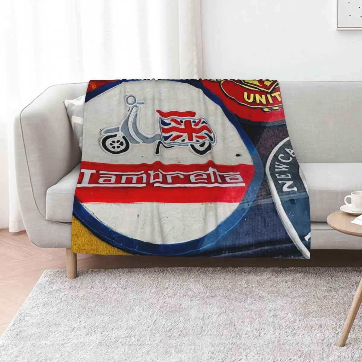vintage Lambretta advertising signs Throw Blanket Blankets For Baby Decoratives Large Hair Sofa Quilt funny gift Blankets