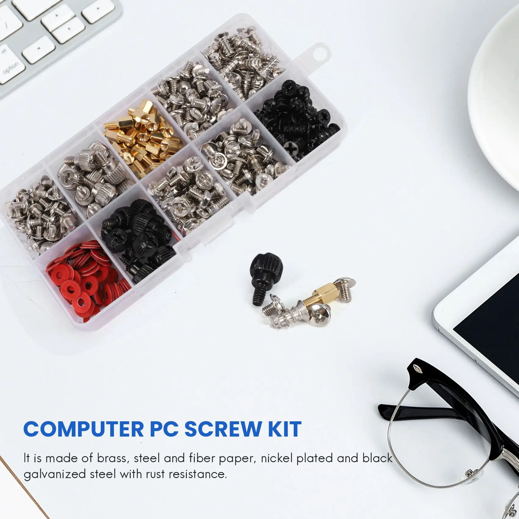 Leading-360PCS Personal Computer Screw,Pc Case Screws,Motherboard Standoffs For Hard Drive Pc Case Motherboard Fan Power Graphic