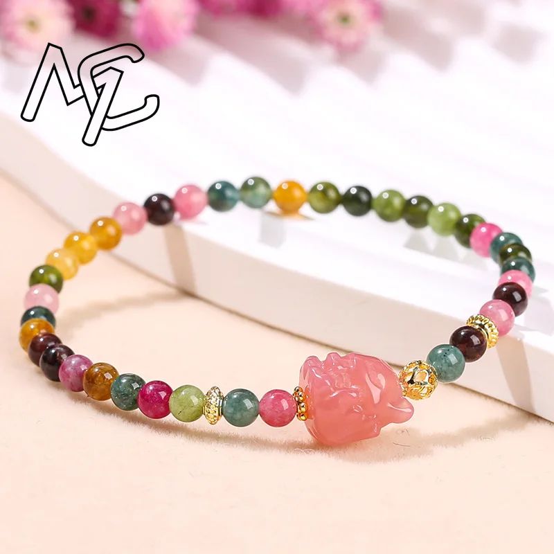 Natuurlijke Jade Negen Tailed Fox Armband Agaat Toermalijn Exquise Sexy Jonge Meisjes Mode Echte Sieraden Best Verkochte Vakantie Cadeau