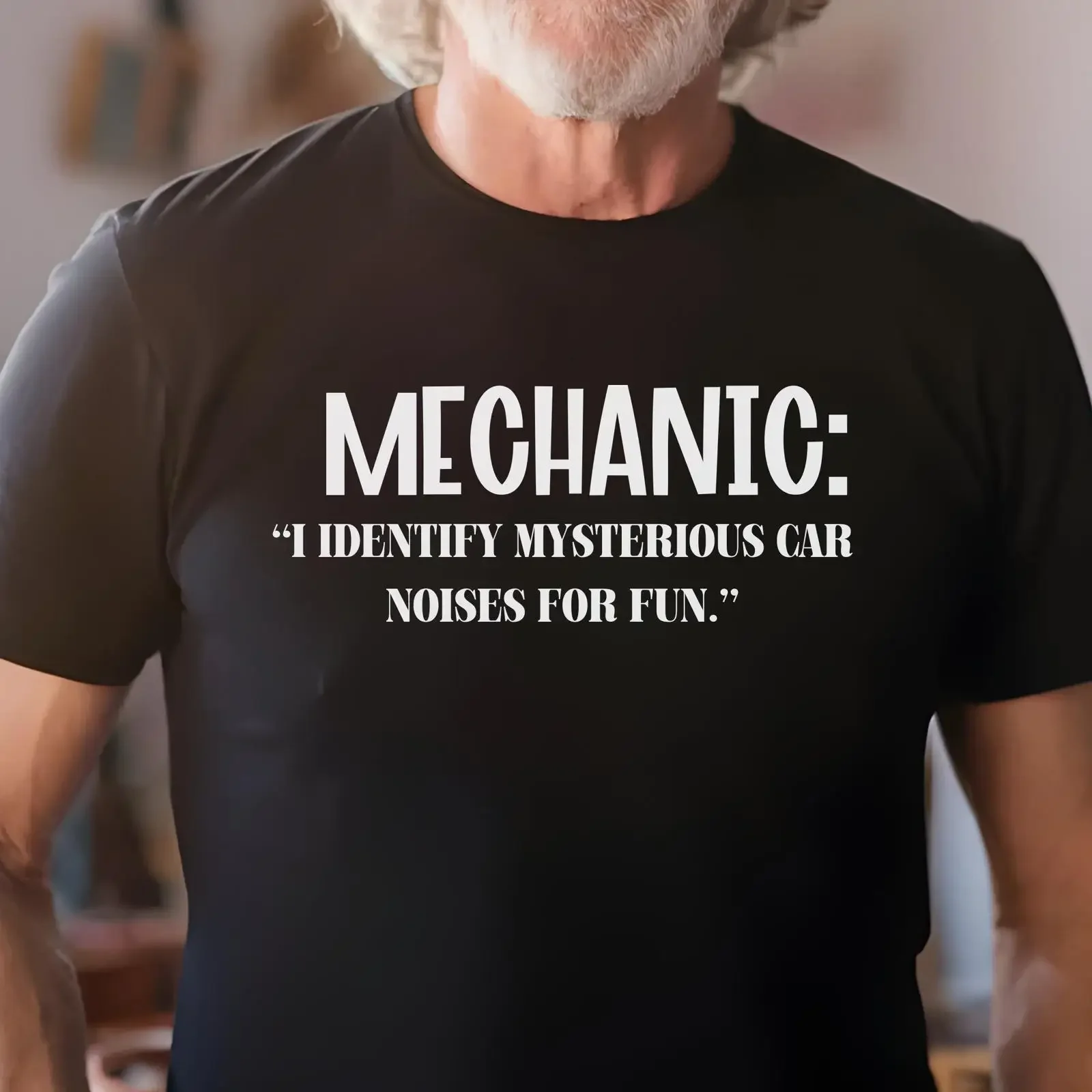 Funny Mechanic Quote T Shirt Identify Mysterious Car Noises Auto Repair For Lover Dad Father's Day vintage Washed Stretched