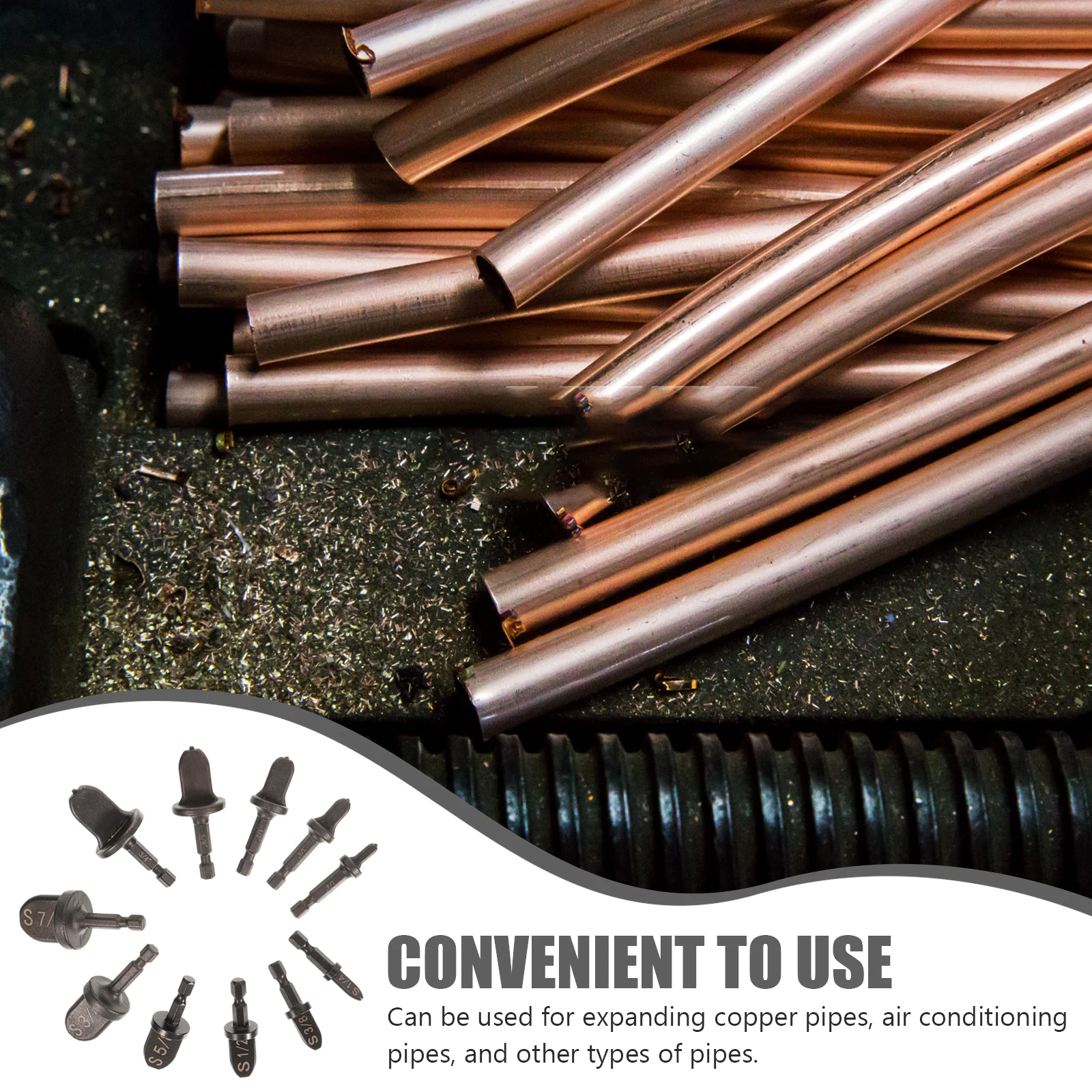 

1Set Metal Tube Expander Swaging Tool Pipe Expander for Air Conditioner Hvac Repair Tool Plumbing Tools Repairing Set