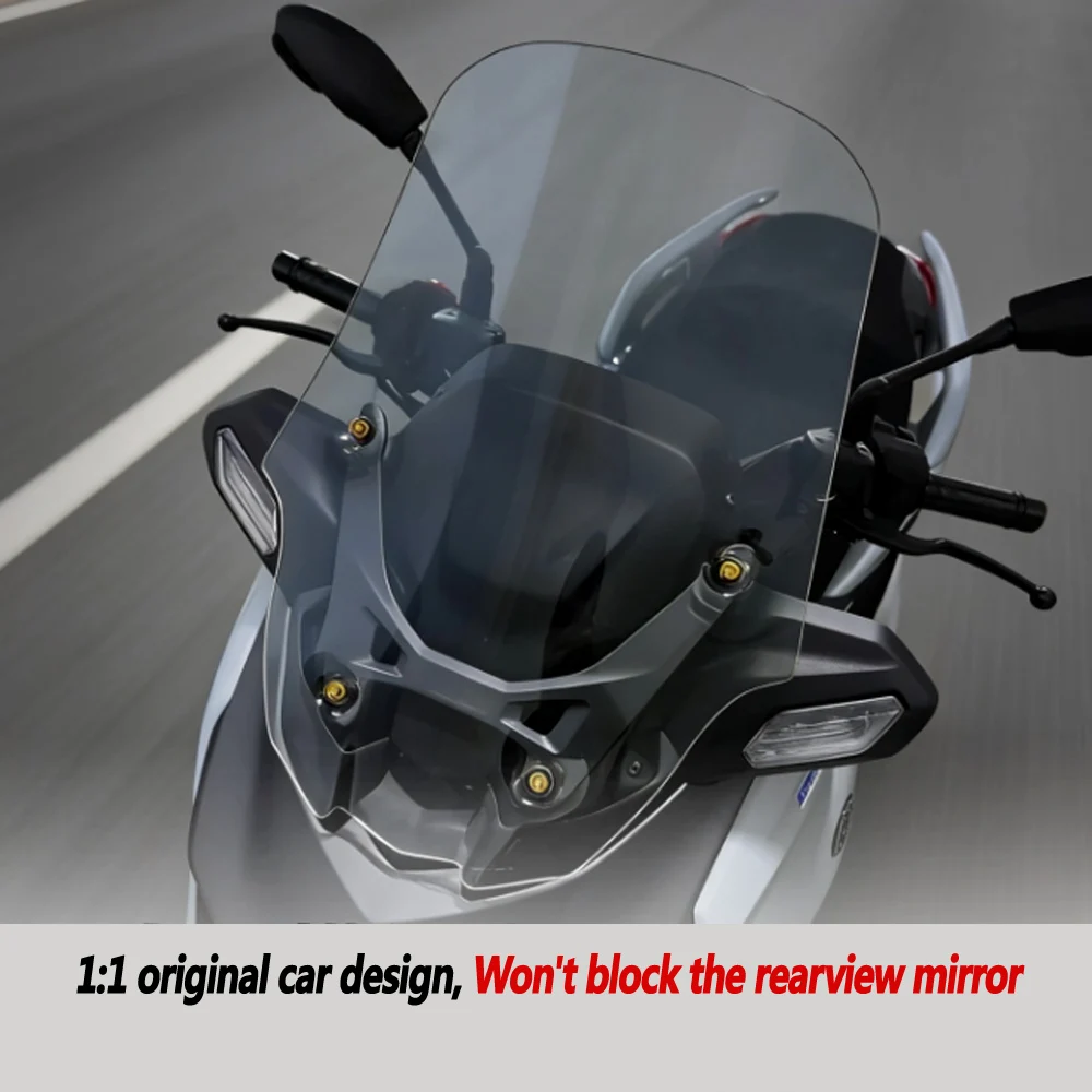 

Модификация лобового стекла для Yamaha 2025 XMAX300 XMAX 300 с высоким передним лобовым стеклом и удлиненным лобовым стеклом