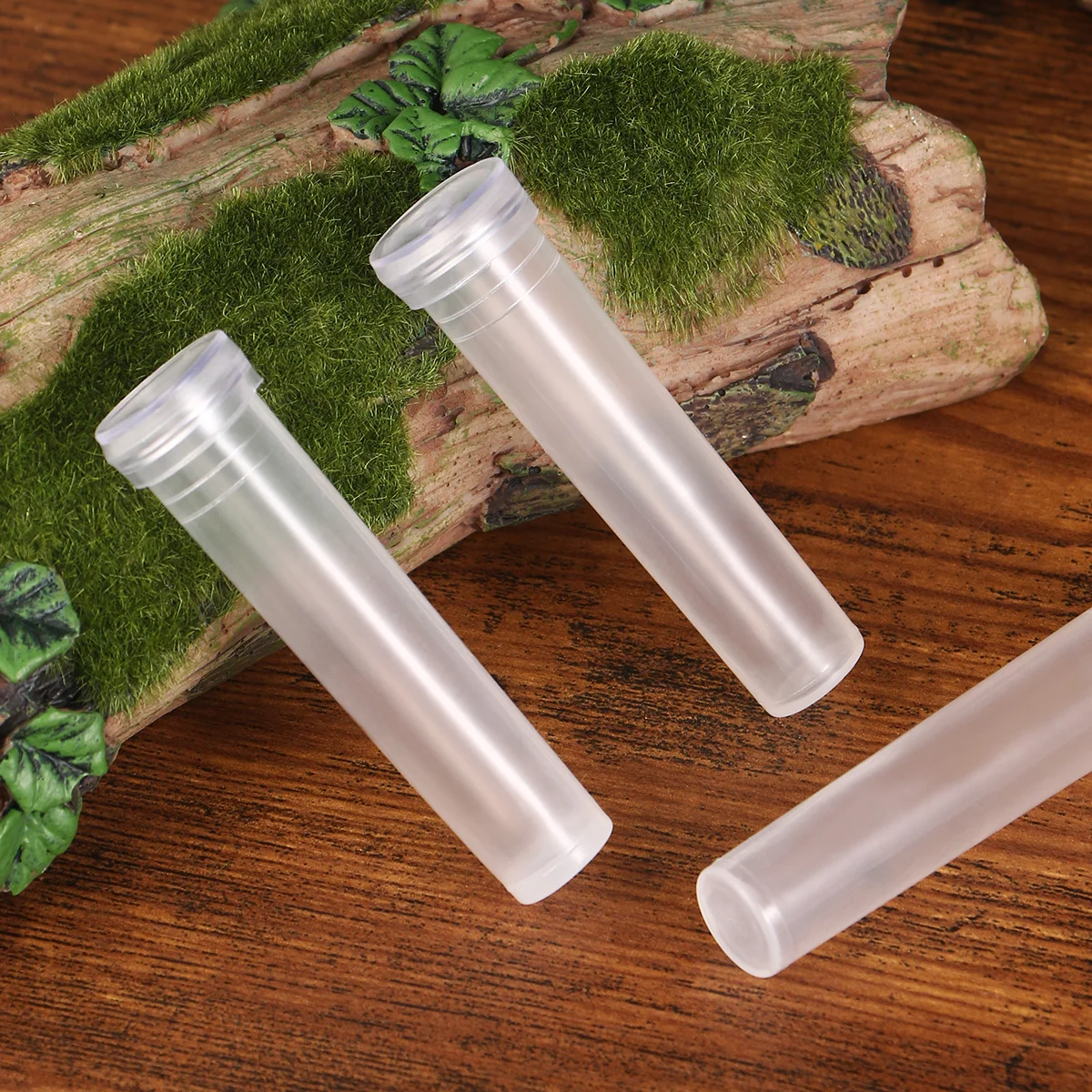 Healifty 50pcs Nutrition Flower Plastic Tube Transparent Water Flower Tube Flower Water Container Florist Supplies