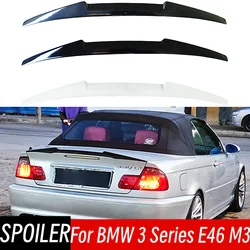 For BMW 3 Series E46 M3 1999-2005 M4 Style Glossy Black Carbon Rear Trunk Lid Spoiler Wings Car Exterior Tuning Accessories Part