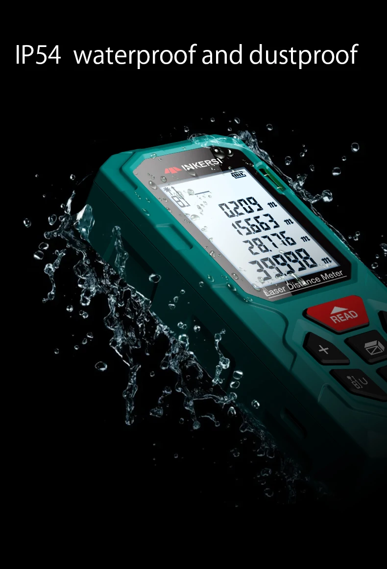 INKERSI Laser-Entfernungsmesser, digitales Maßband, 40 m/70 m/120 m, hochpräzises Laser-Entfernungsmessgerät, digitaler Roulette-Entfernungsmesser – Detail 6