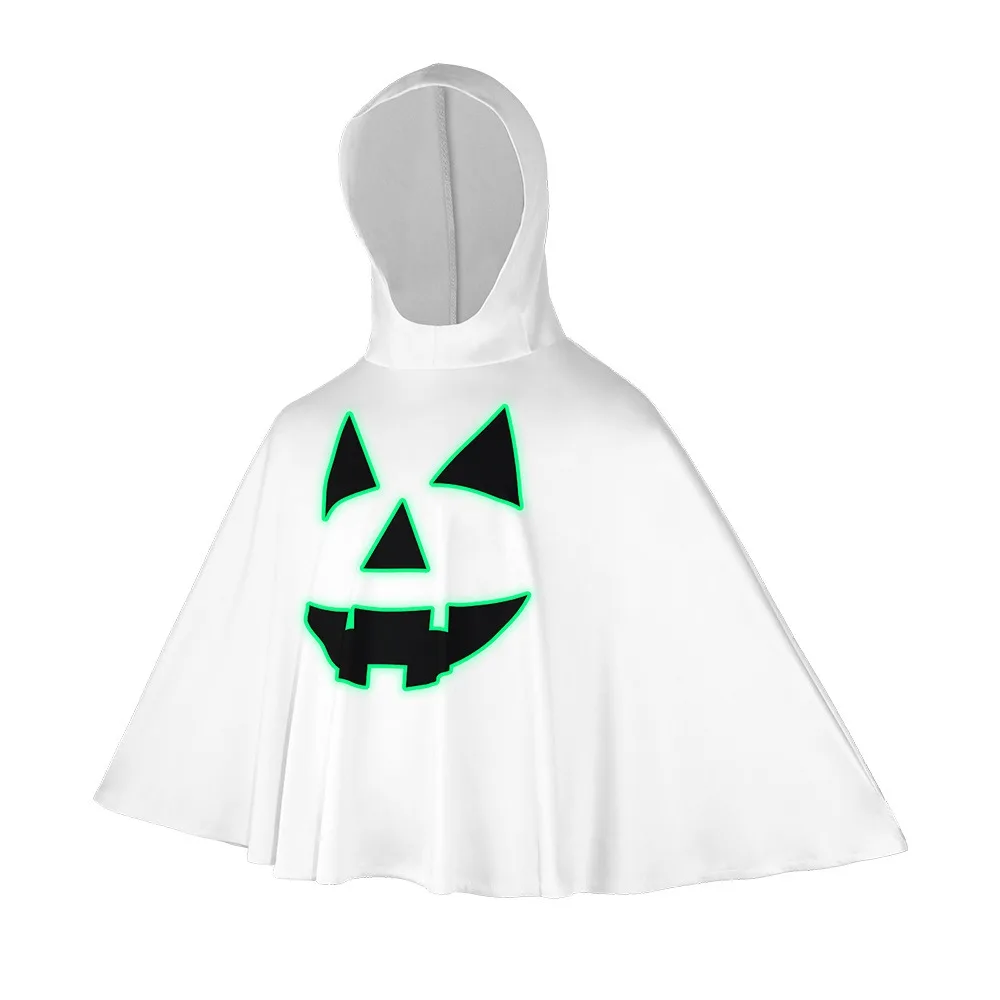 

Halloween Noctilucent Pumpkin Cloak Fun Creative Kid Cosplay Costume Sleeveless Clothing Prop Party Dress Up Cloak