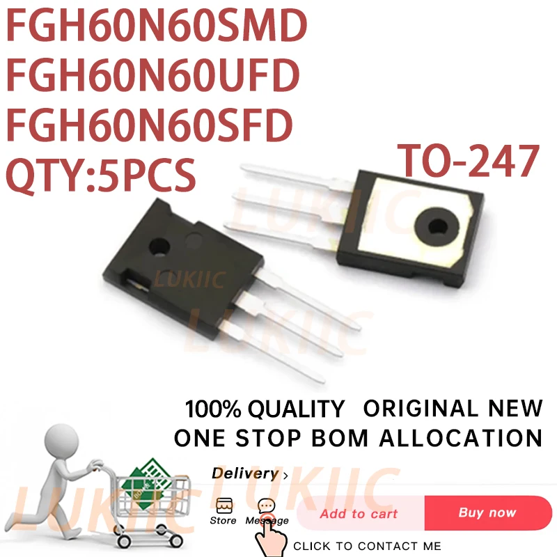 (5PCS)100% New FGH60N60SMD FGH60N60UFD FGH60N60SFD FGH60N60 60N60