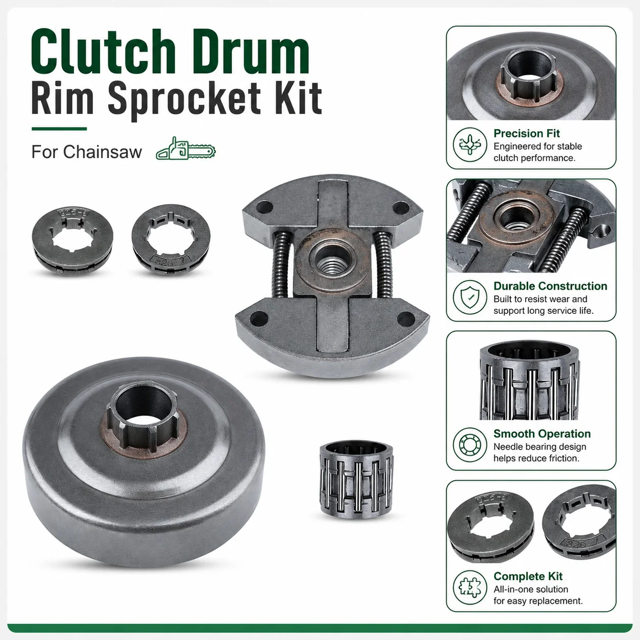 Saw Clutch Drum Rim Sprocket Kit .325