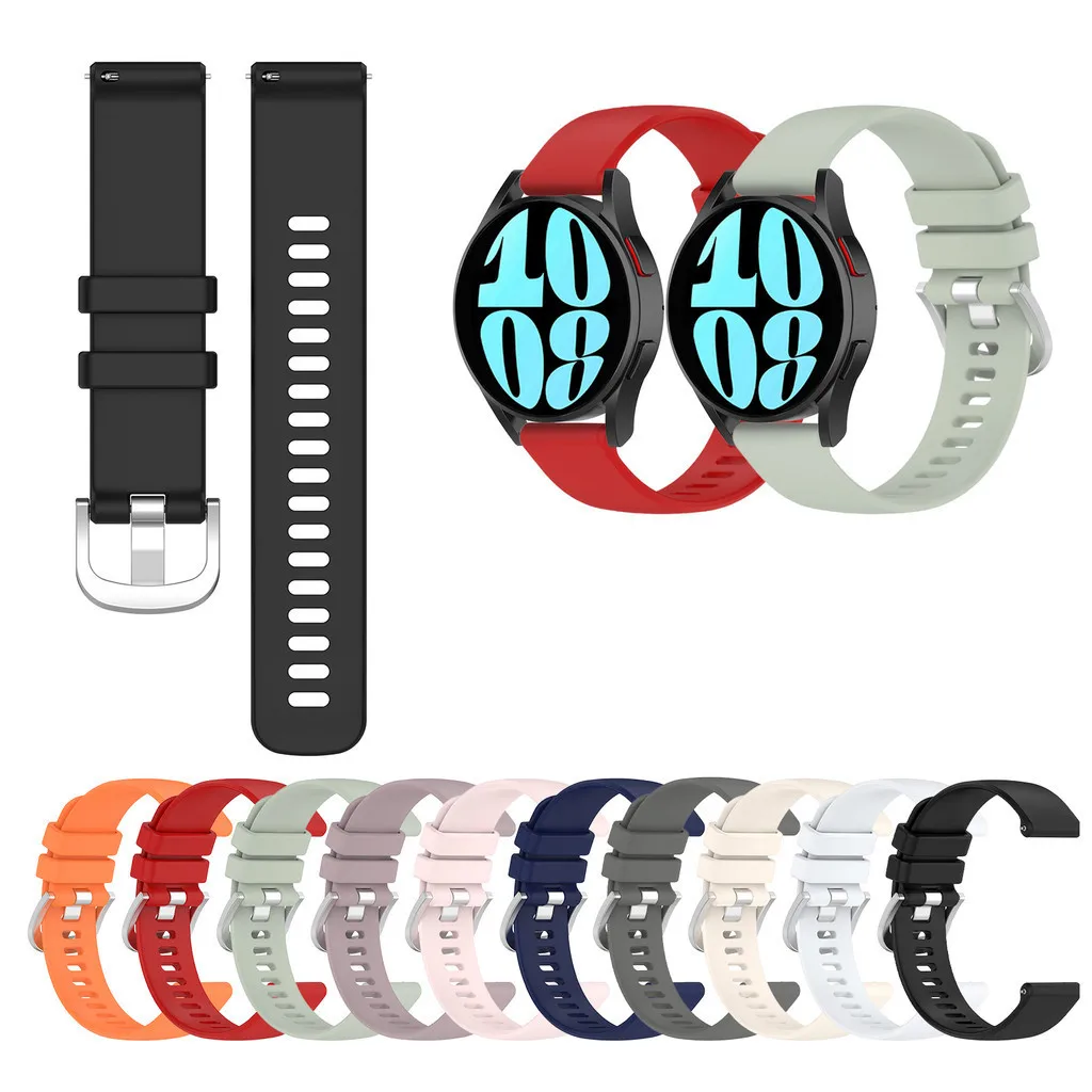 

Silicone Strap For Samsung galaxy watch FE 7 6 5 4 Watch5 Pro Watch6 watch4 classic 42mm 46mm 40mm 44mm 43mm 47mm Candy Colors