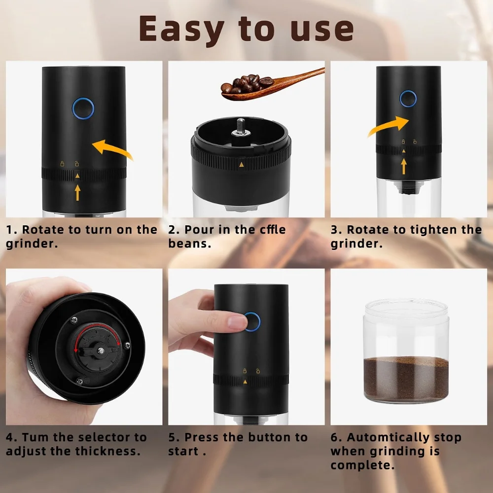 Kaffeemühle TYPE-C USB Lade Professionelle Keramik Schleifen Core Kaffee Bohnen Mühle Neue Upgrade Tragbare Elektrische