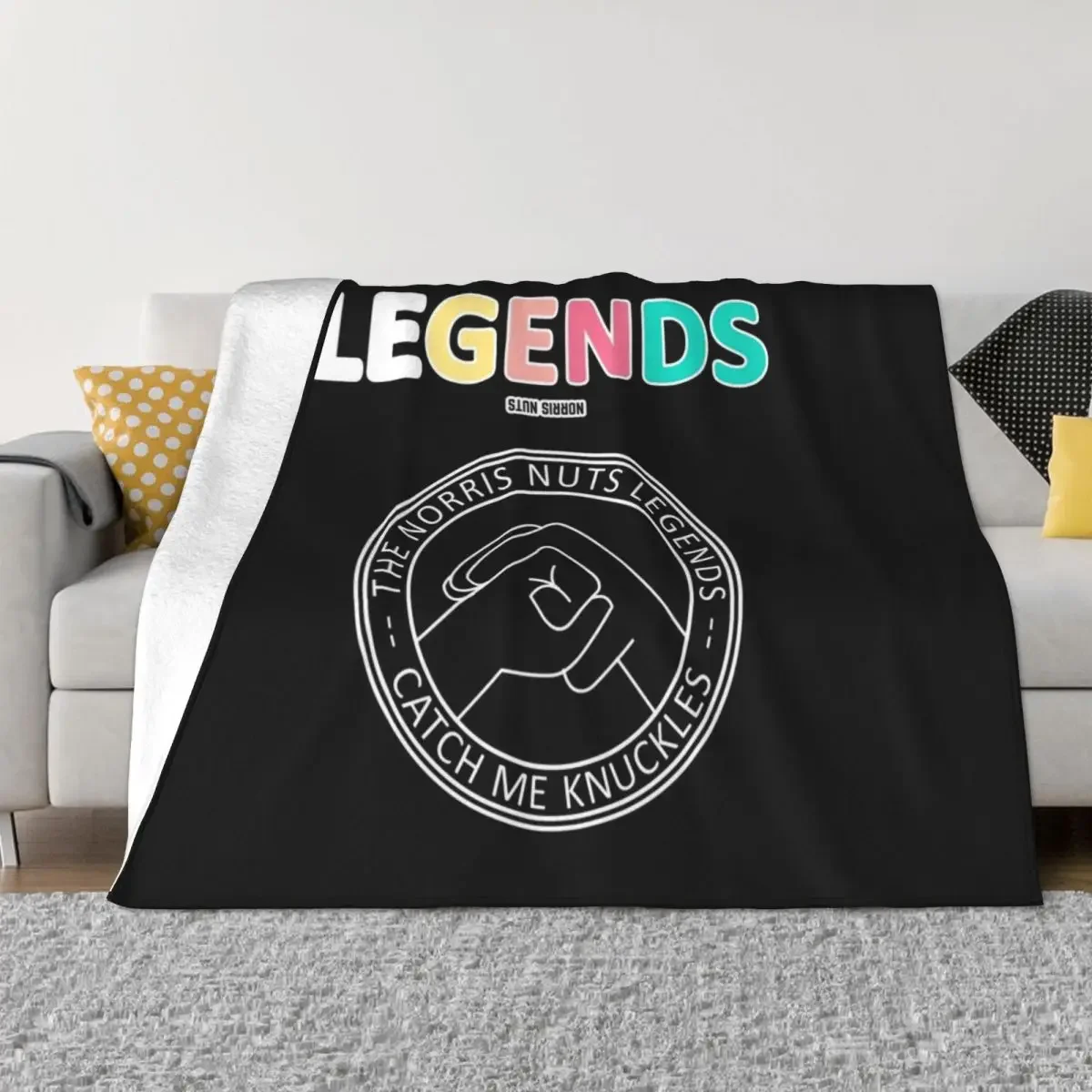 

Norris Nuts Legends - Catch Me Knuckles Throw Blanket blankets ands Thins Decorative Throw Blankets