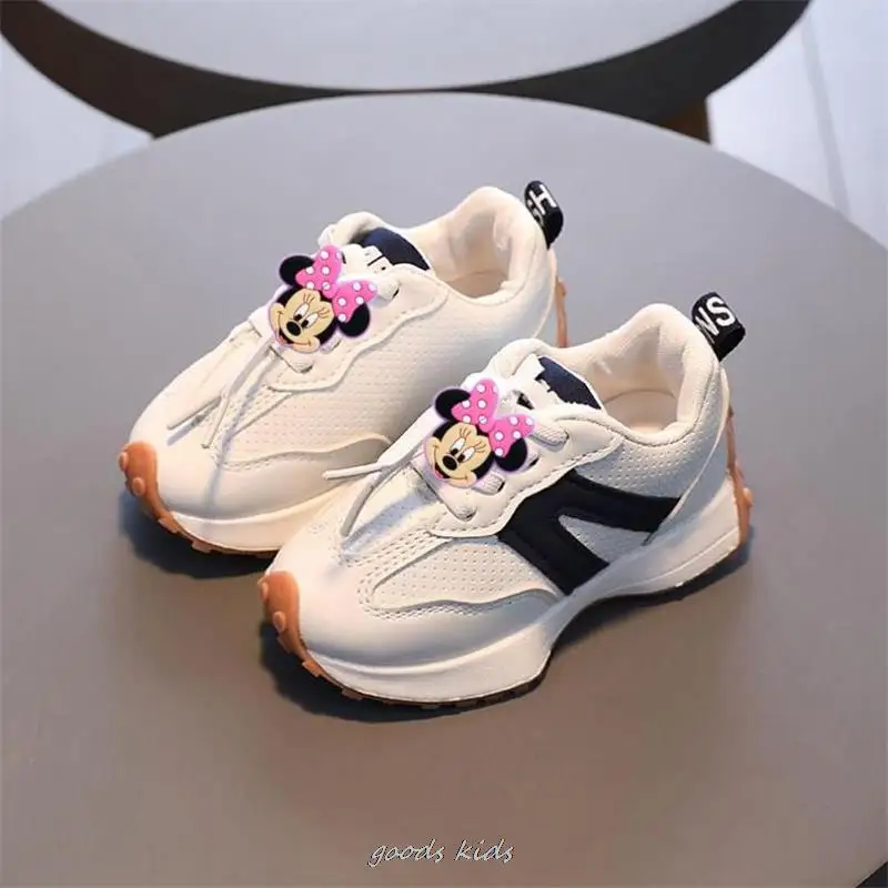 Mickey canard chaussures point enfants baskets confortable printemps automne pour les filles dessin animé enfants chaussures de course
