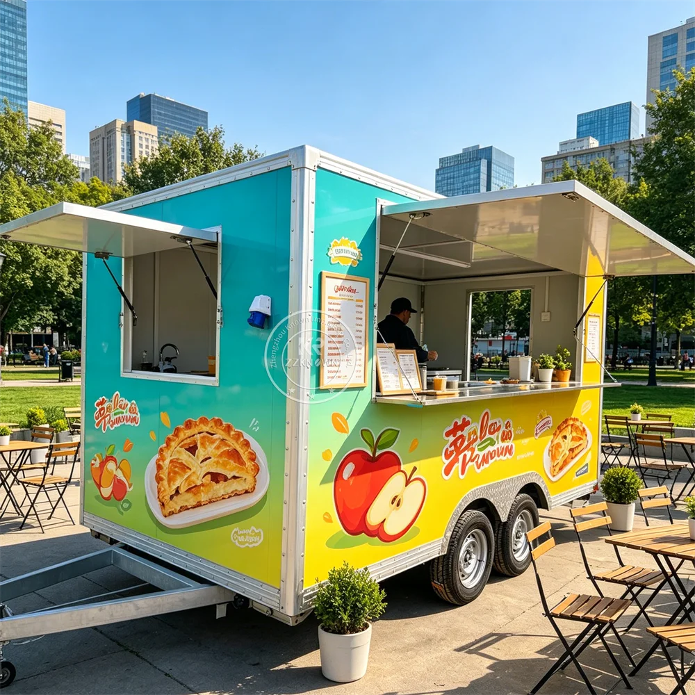 

Mobile Pizza Hot Dog Truck Hamburger Bbq Trailer Fast Food Trailer Concession Food Truck With Full Kitchen